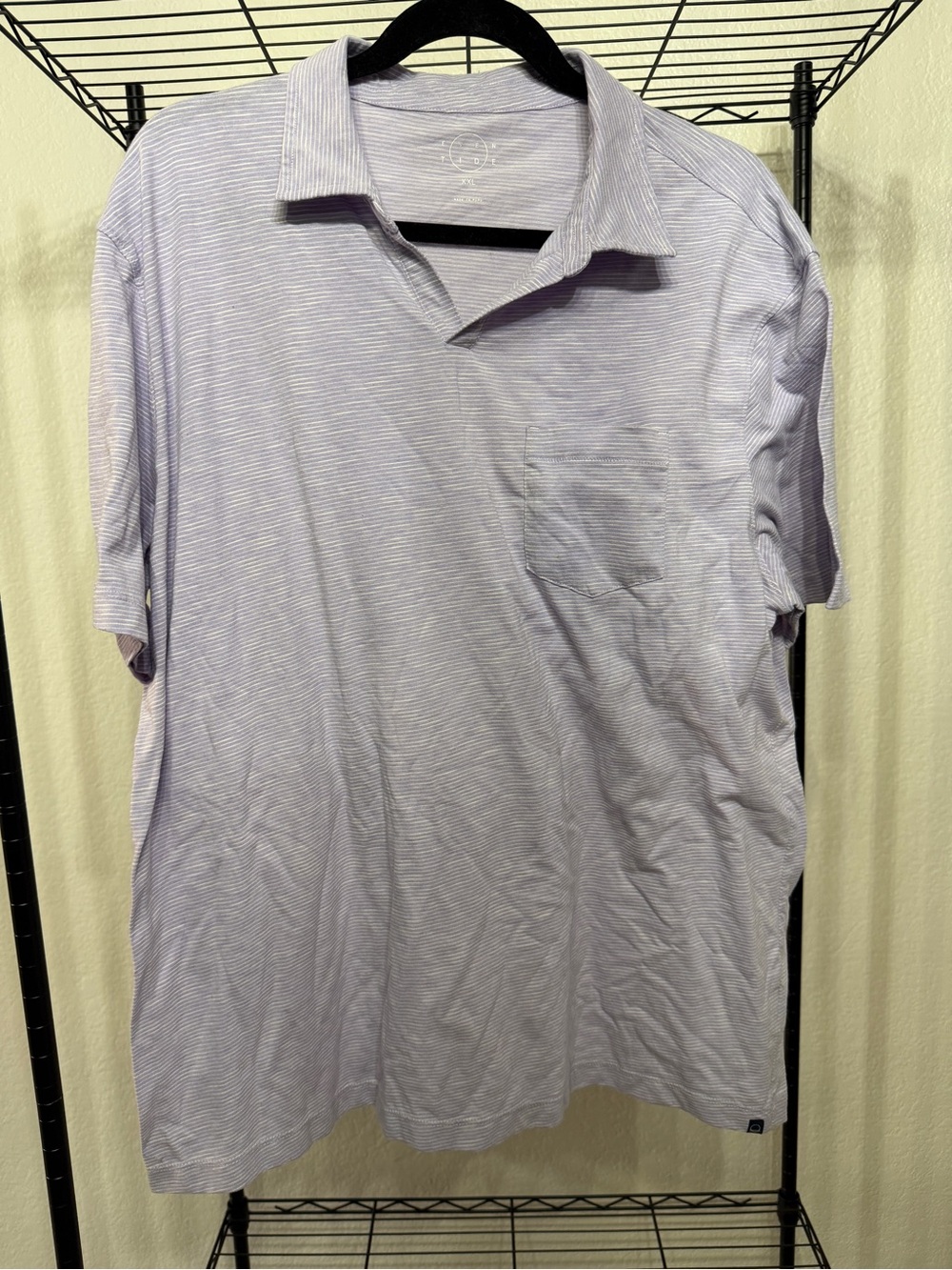 Men's Lavender Polo Shirt with Chest Pocket